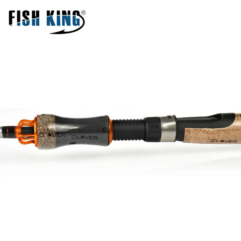 FISH KING 2 секции карбоновая спиннинговая Удочка Средняя м мощность литье вес 3-12 г 4-12LB быстрая рыбалка приманка удилище 2,4 м