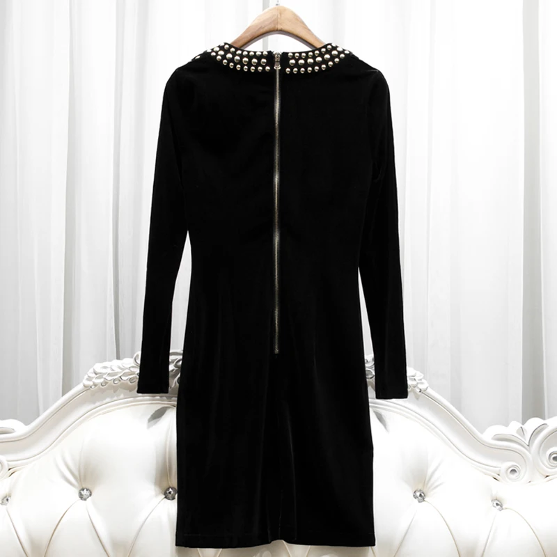 Высокое качество 2018 Новое модное дизайнерское подиумное Платье женское с v