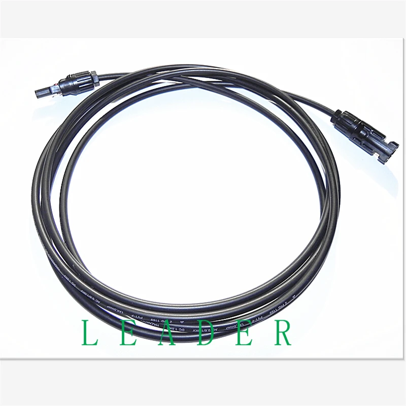 20 шт./лот 2 м 4mm2 (12 AWG) MC4 Удлинительный кабель с типный коннектор PV tuv ul Стандартный