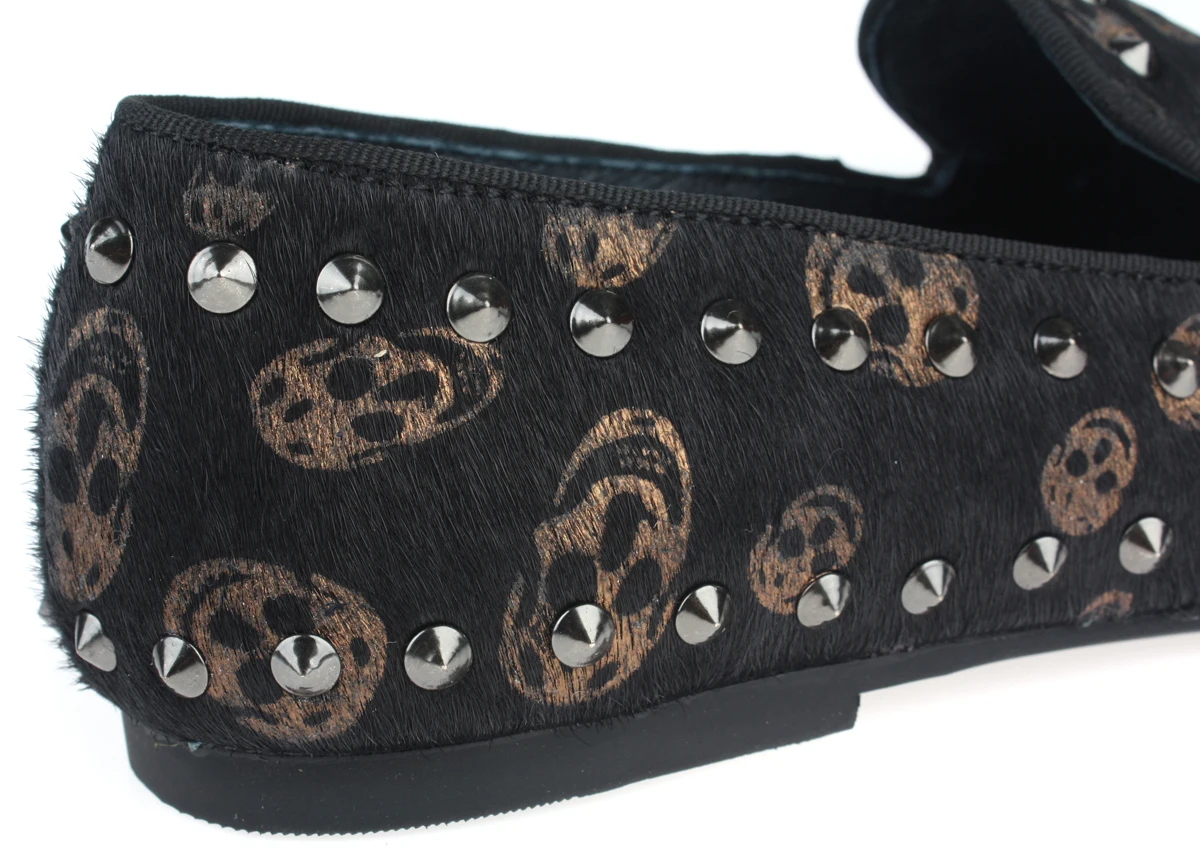 Мужские лоферы из хлопчатобумажной ткани с рисунком черепа повседневная обувь