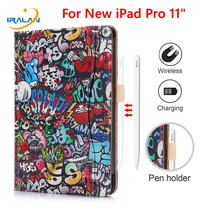 Чехол для iPad Pro 11 2018 A1980 Смарт из искусственной кожи чехол Funda нового дюймов
