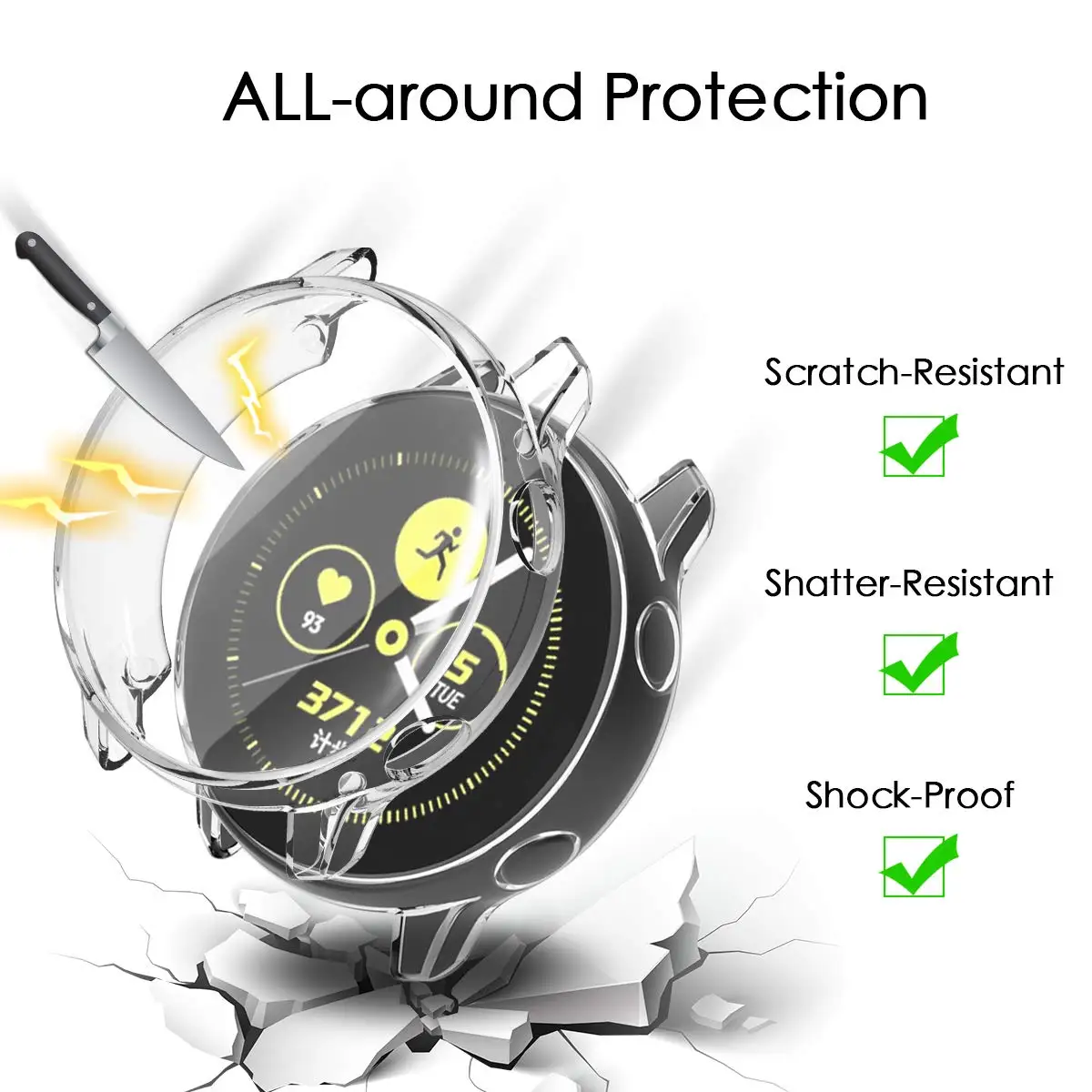 Защитный чехол с покрытием для samsung Galaxy Watch Active 40 мм, мягкий ТПУ, защитный чехол для samsung Galaxy Watch Active