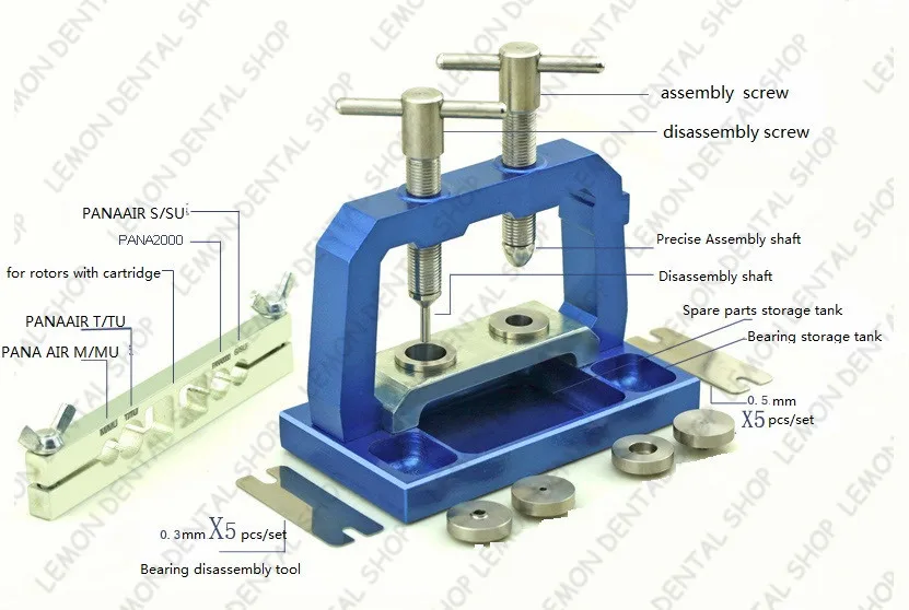 

Dental High Speed Handpiece Cartridge Turbine Maintenance Repair Tool Bearing removal tool chuck panamax