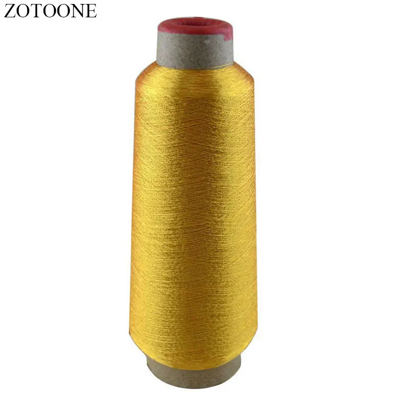ZOTOONE 3500 м/катушка металлическая швейная нить золотая для оверлок машинная пряжа
