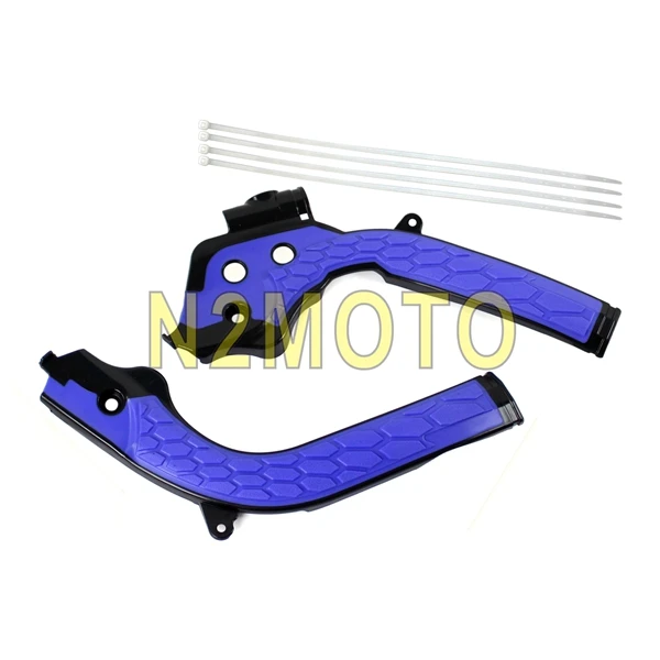 black blue 4 цвета Мотокросс X-Захваты рамка Защита Frameguards для KTM SXF 250 350 450 SX 125 250 EXC-F 250 350 450 EXC 125 250 300 ТПИ - Цвет: black blue