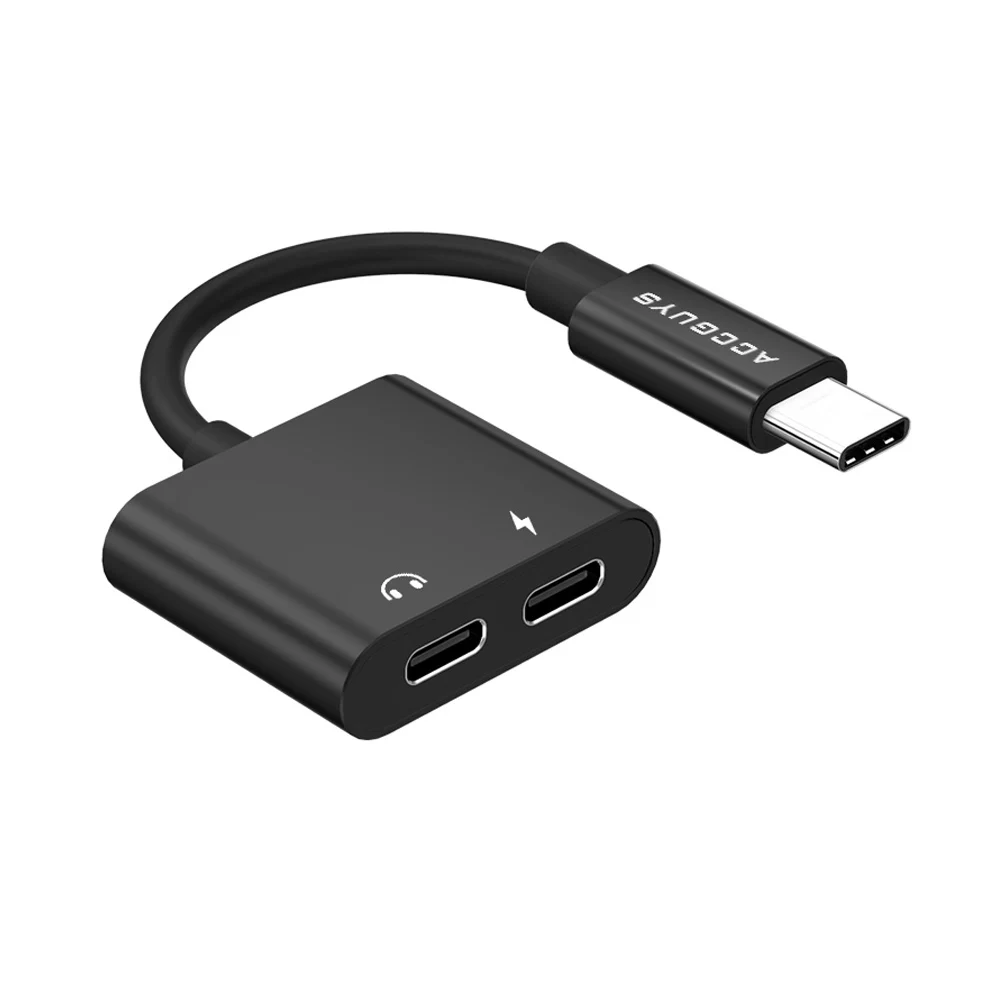 ACCGUYS Тип C аудио кабель адаптер двойной тип-c jack разветвитель AUX USB C наушники PD зарядное устройство для iPad Pro Google Pixel 2 Essential