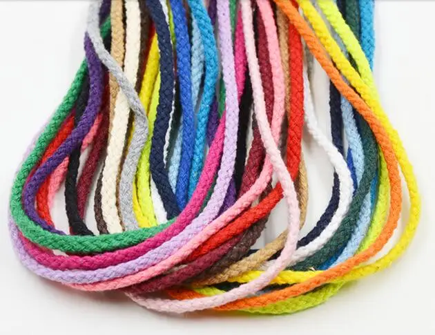 Плетеный шнур из натурального хлопка длина 5 мм 100 м|natural cotton rope|drawstring cordcotton rope |