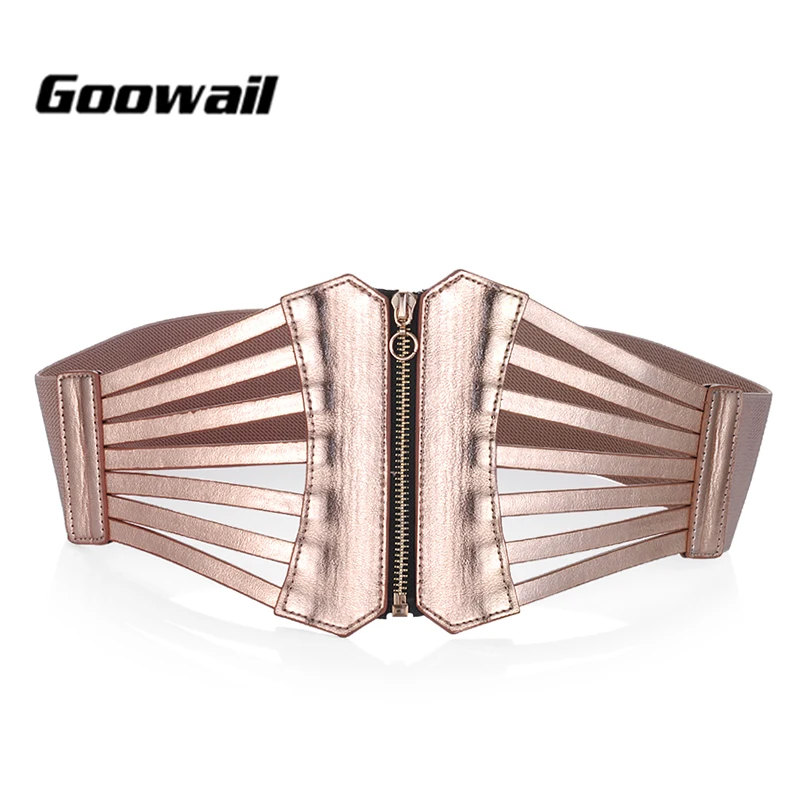 Женский эластичный пояс Goowail Эластичный с металлической клеткой на молнии