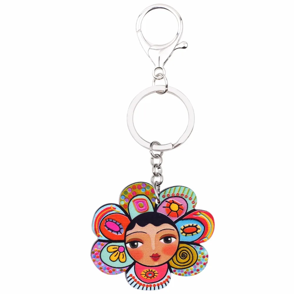 Женский брелок с подвеской в виде солнца|charm keychain|keychain giftflower keyring |