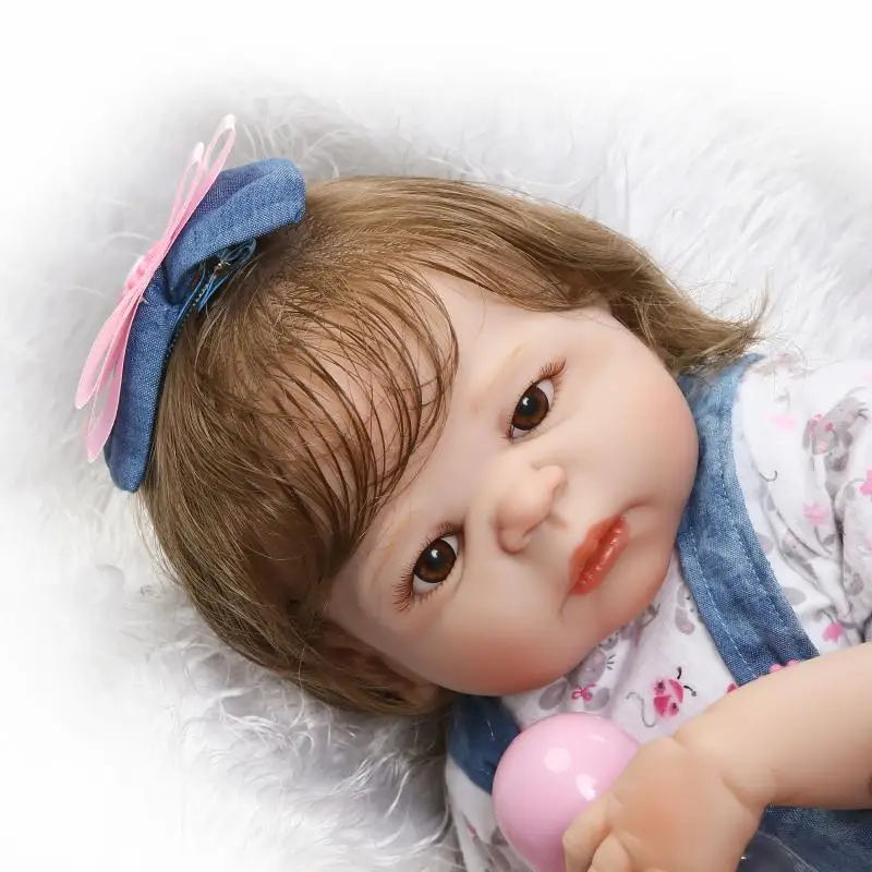 NPK 22 "55 см Bebes reborn полностью силиконовые детские куклы игрушки для девочек bonecas