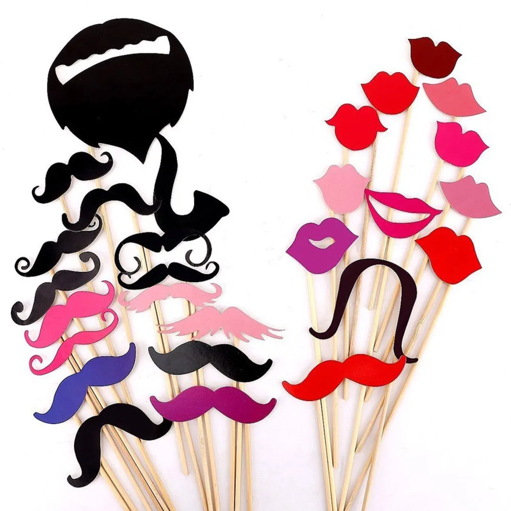 58 шт./компл. новый дизайн цветные забавные Свадебные украшения с губами реквизит