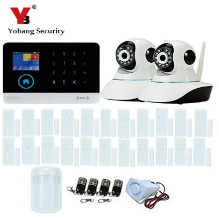 Yobang Security APP Remote Control Wireless Home GSM WIFI GPRS Alarm System Video IP Camera RFID Sensor Detector | Безопасность и