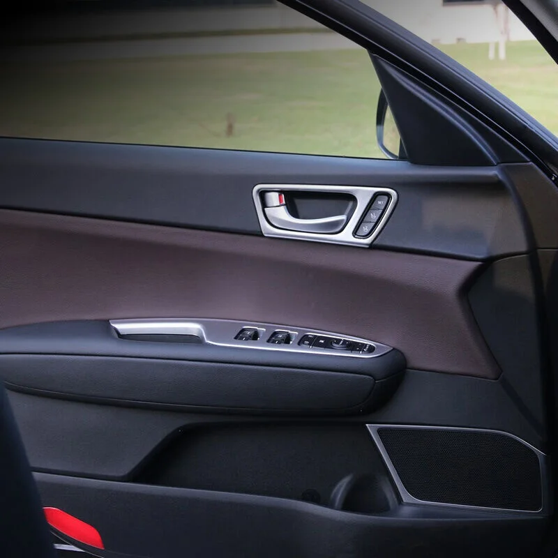 

ABS Chrome For Kia Optima K5 2016 2017 accessories styling High Equipped Model Inner car door Handle Bowl Cover trim 4pcs