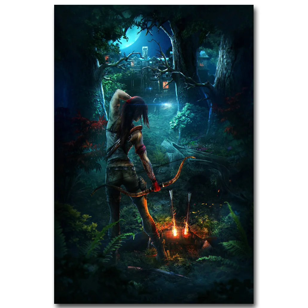Lara Croft Rise Of The Tomb Raider художественный плакат из шелковой ткани с принтом 13x20 24x36