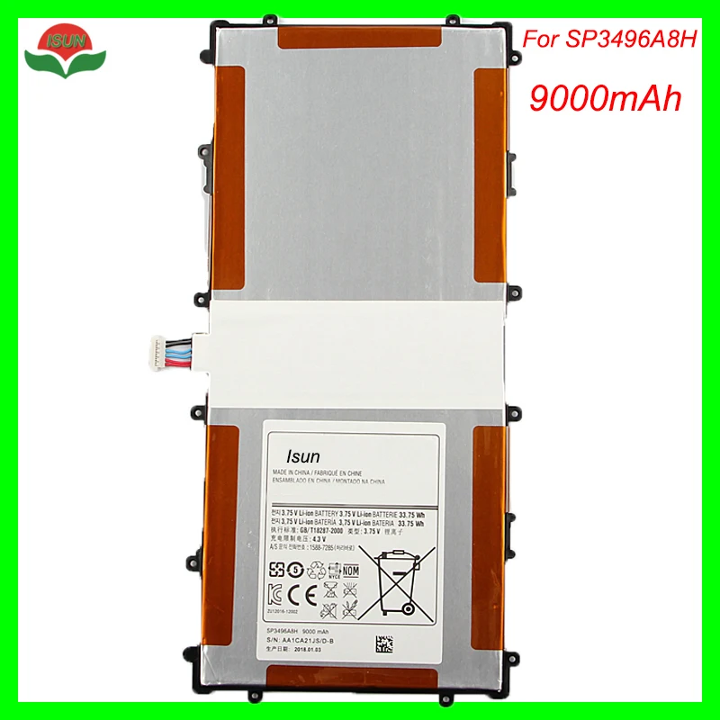 Сменный аккумулятор 5 шт./лот SP3496A8H 9000 мАч для samsung galaxy Tablet Google Nexus 10 P8110 GT HA32ARB