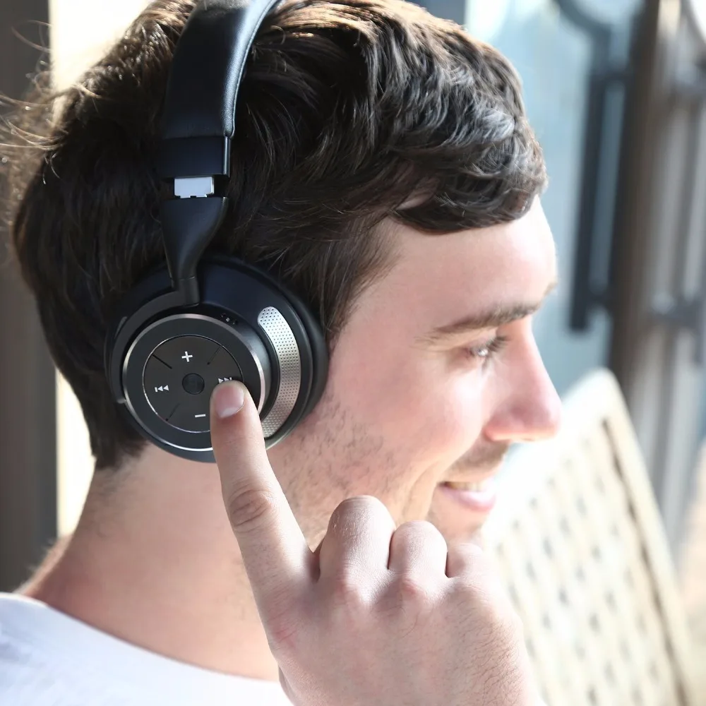 Ideausa V200 Active Шум снижение складной Беспроводной Наушники Накладные наушники Hi Fi