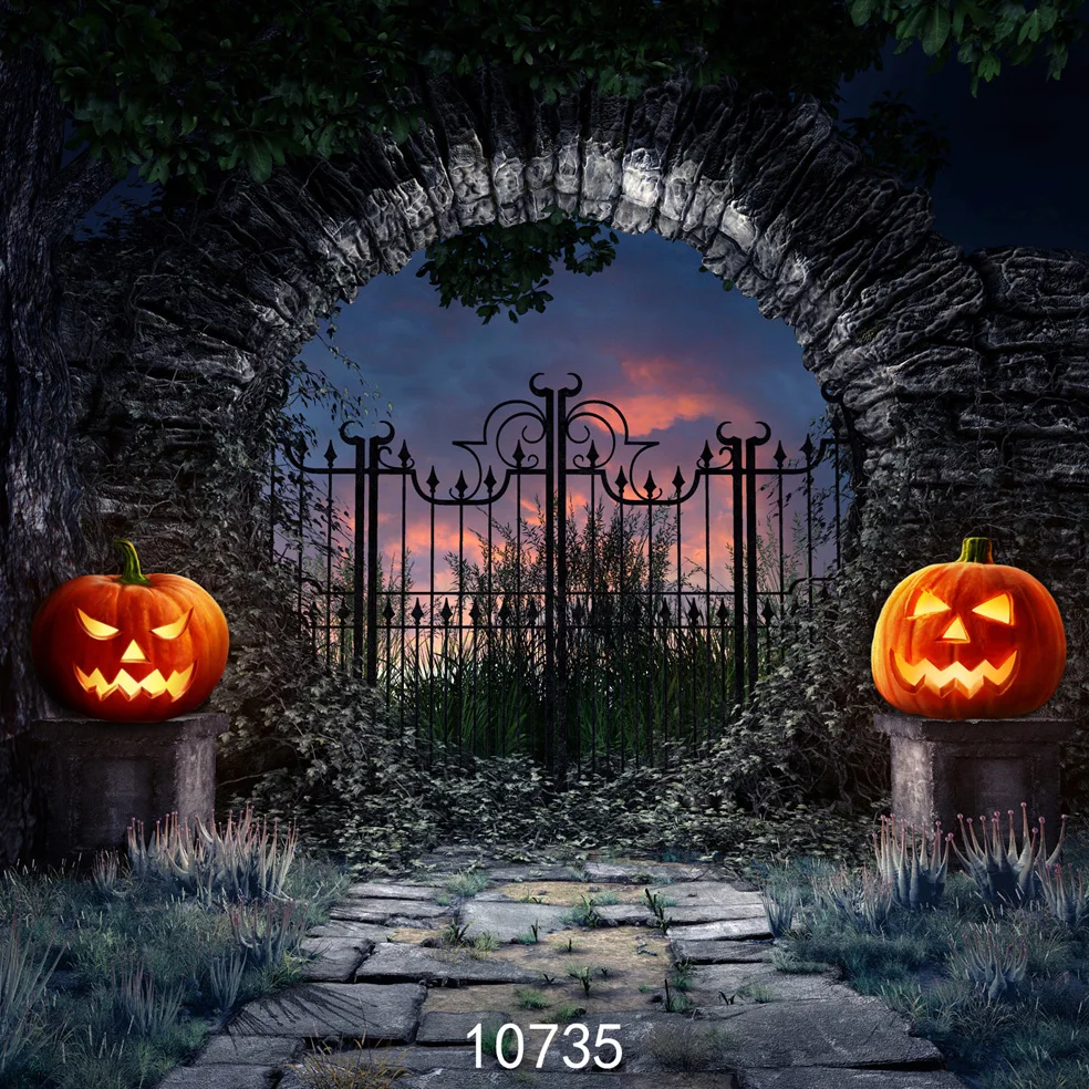 Виниловый фон для фотосъемки с изображением тыквы на Хэллоуин|halloween backdrop|vinyl backdrops