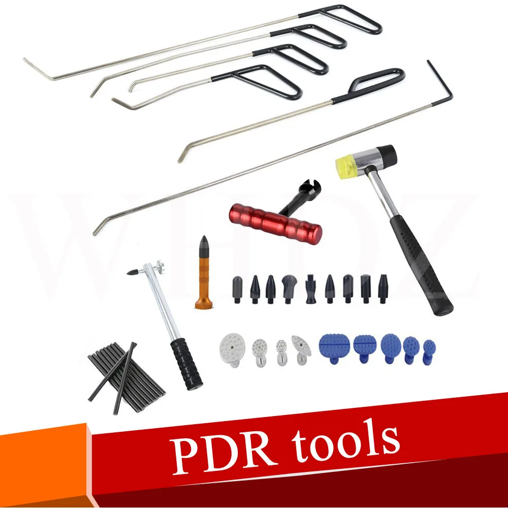 Авто удаление вмятин Pdr стержень набор инструментов град и дверь Ding ремонт