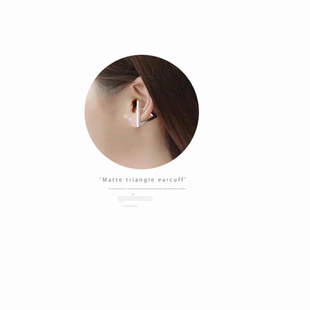 EK632, модные, новые, Bijoux Brincos, геометрические, треугольные, клипсы для ушей, серьги-манжеты для женщин, ювелирные изделия, подарки Orecchini Pendientes