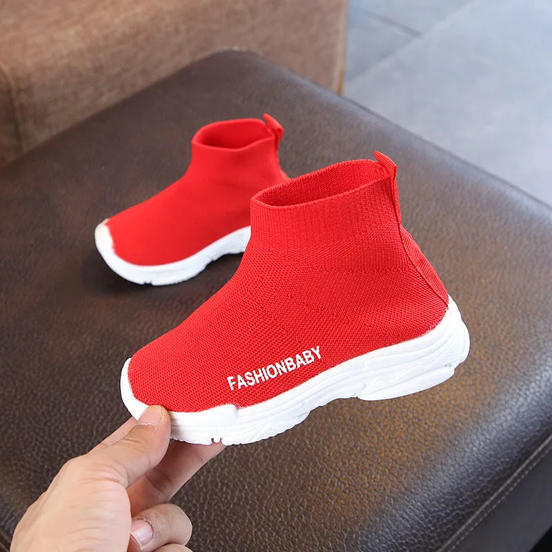 

KRIATIV 2019 Spring Red NEW Toddler Baby Boys Girls Mesh Solid Ankle Boots for Children Kids Breathable Sport Sh