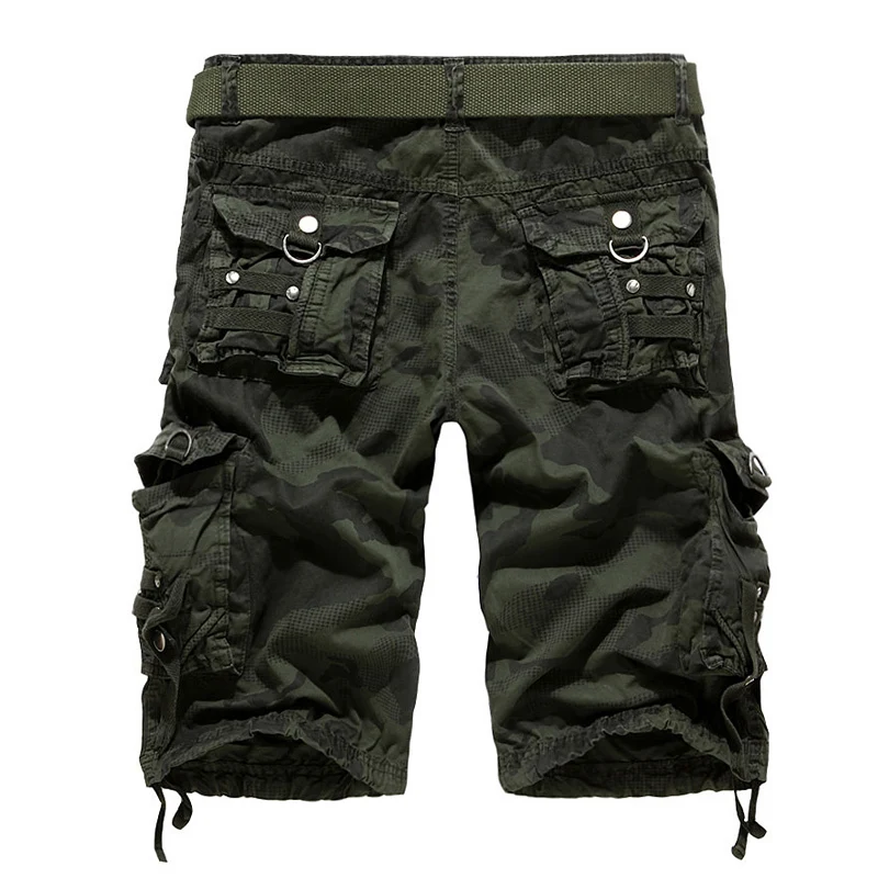 2014 Summer Loose Cotton Camouflage Cargo Military Shorts Men outdoor 3/4 Knee Army Overalls big size 29-38 wholesale | Мужская одежда