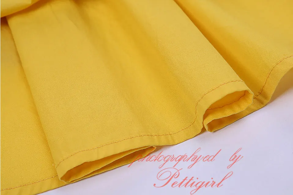 Pettigirl Wholesale Newest Summer Yellow Belle Girl Dress Princess Bow Decoration Cosplay Child Wear G-CMGD0003-C2 | Детская одежда и