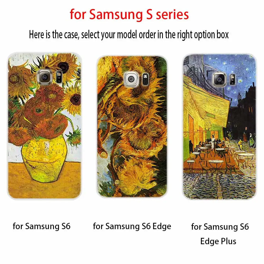 vincent van gogh sunflower Soft Cover For Samsung Galaxy S7 Edge S8 S9 S10 S11 S20 S21 Plus Lite E Ultra Case | Мобильные телефоны