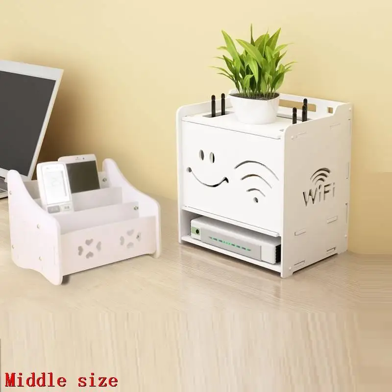 MODEL P Украшение маршрутизатор Европа Экранирование wifi гостиная шкаф розетка крышка полка стеки стеллаж для хранения ТВ приставка - Цвет: MODEL P