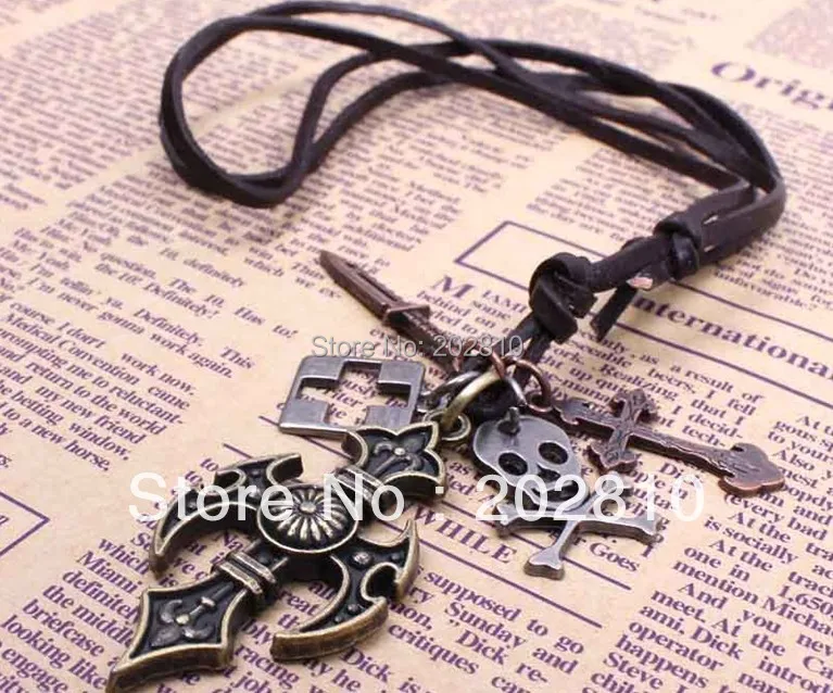 Лучший повышенного спроса наряды из бронзового сплава diy Меч череп подвеска