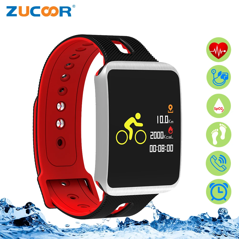 ZUCOOR Смарт фитнес браслет монитор Cardiaco Smartband Водонепроницаемый Браслеты кольцо