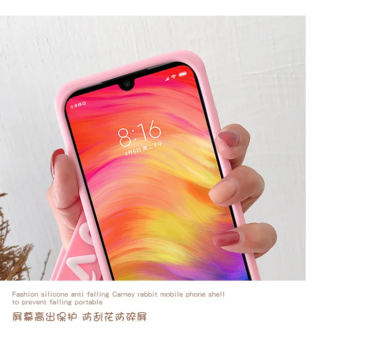 Чехол для Xiaomi Redmi Note 7 mi 9 mi 9SE mi 8 очаровательный телефон безопасный силиконовый массажер чехол для телефона с милым коротким шнурком