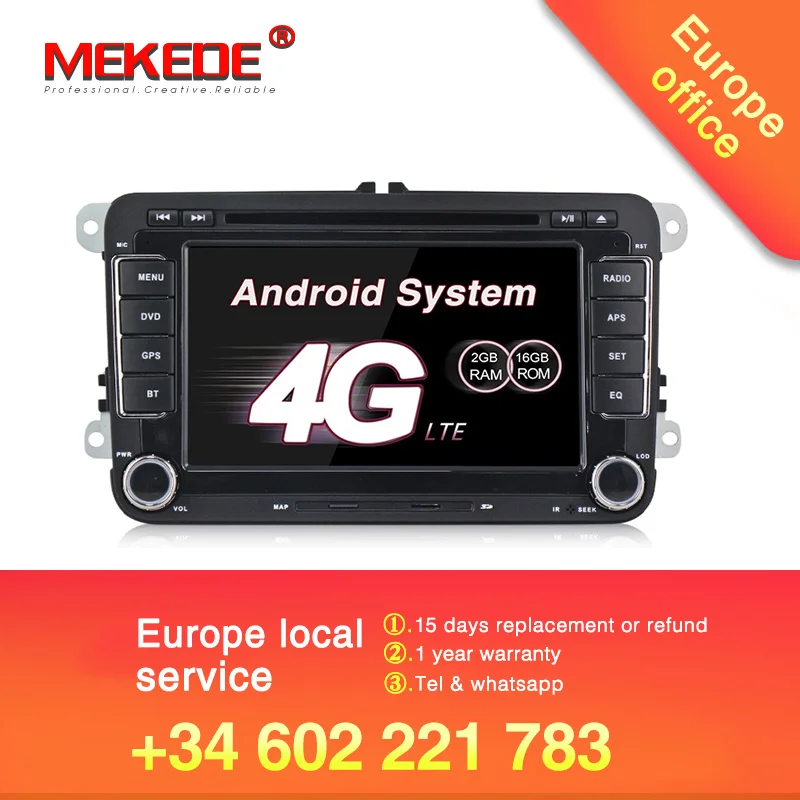 2G ram Android 7 1 2 DIN Автомобильный dvd плеер для VW Passat POLO GOLF Tiguan CC Skoda Fabia Rapid еще Seat Leon