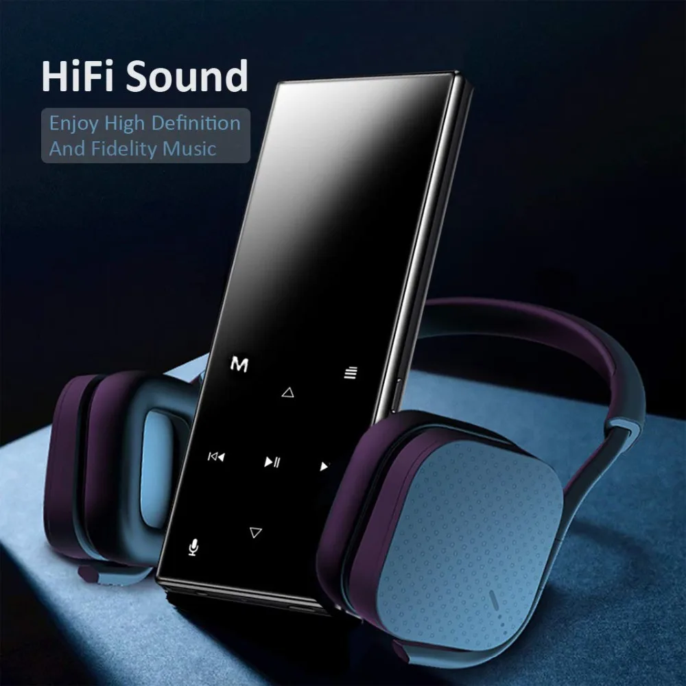 Обновленный Bluetooth 4,2 металлическая Спортивная сенсорная кнопка MP3-плеер с динамиком, рекордер fm-радио, расширяемая sd-карта 128 ГБ