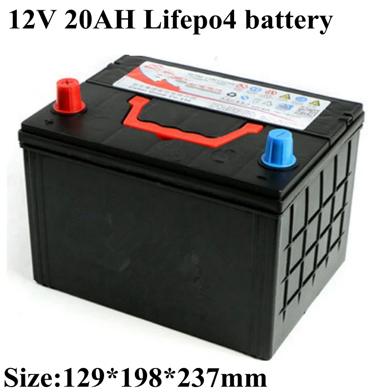 

Waterproof 12v 20Ah Lifepo4 Battery 12V 30Ah Lithium ABS Case for 360W Solar Panels Inverter Scooter Camping UPS +3A Charger