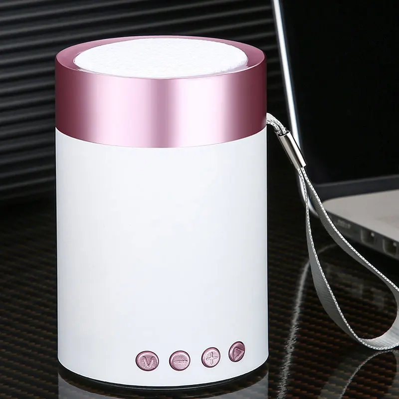 pink Мини светодиодный Bluetooth беспроводной динамик открытый портативный MP3 музыкальный динамик Поддержка TF карты U диск громкой связи для мальчиков и девочек - Цвет: pink