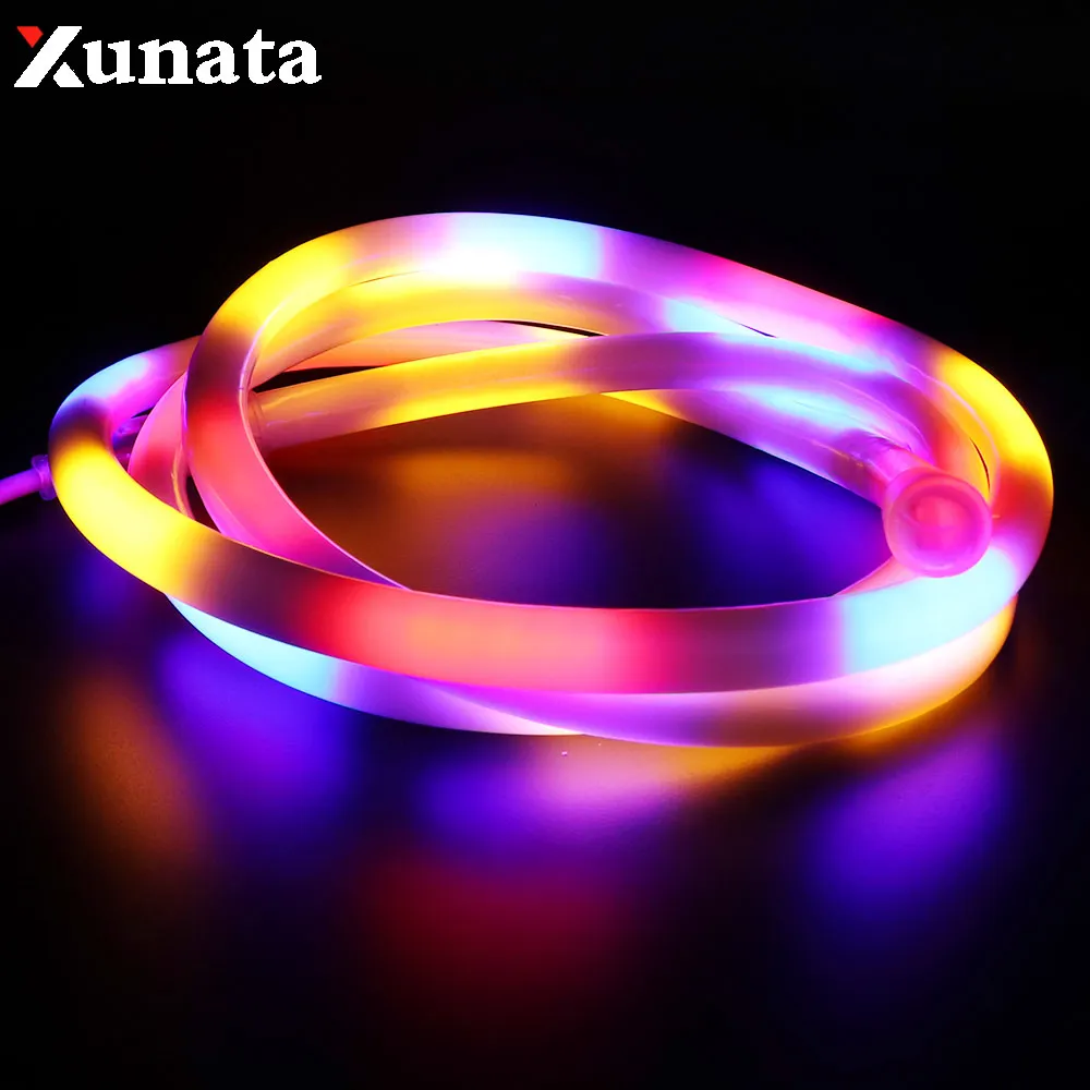 2835 неоновый светильник 220 В RGB светодиодный неоновая полоса освещения 120