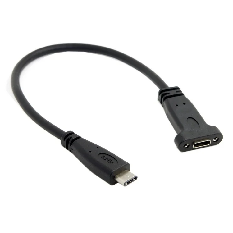 USB-C USB 3 1 Тип C папа к женскому Удлинительный кабель с винт крепления панели