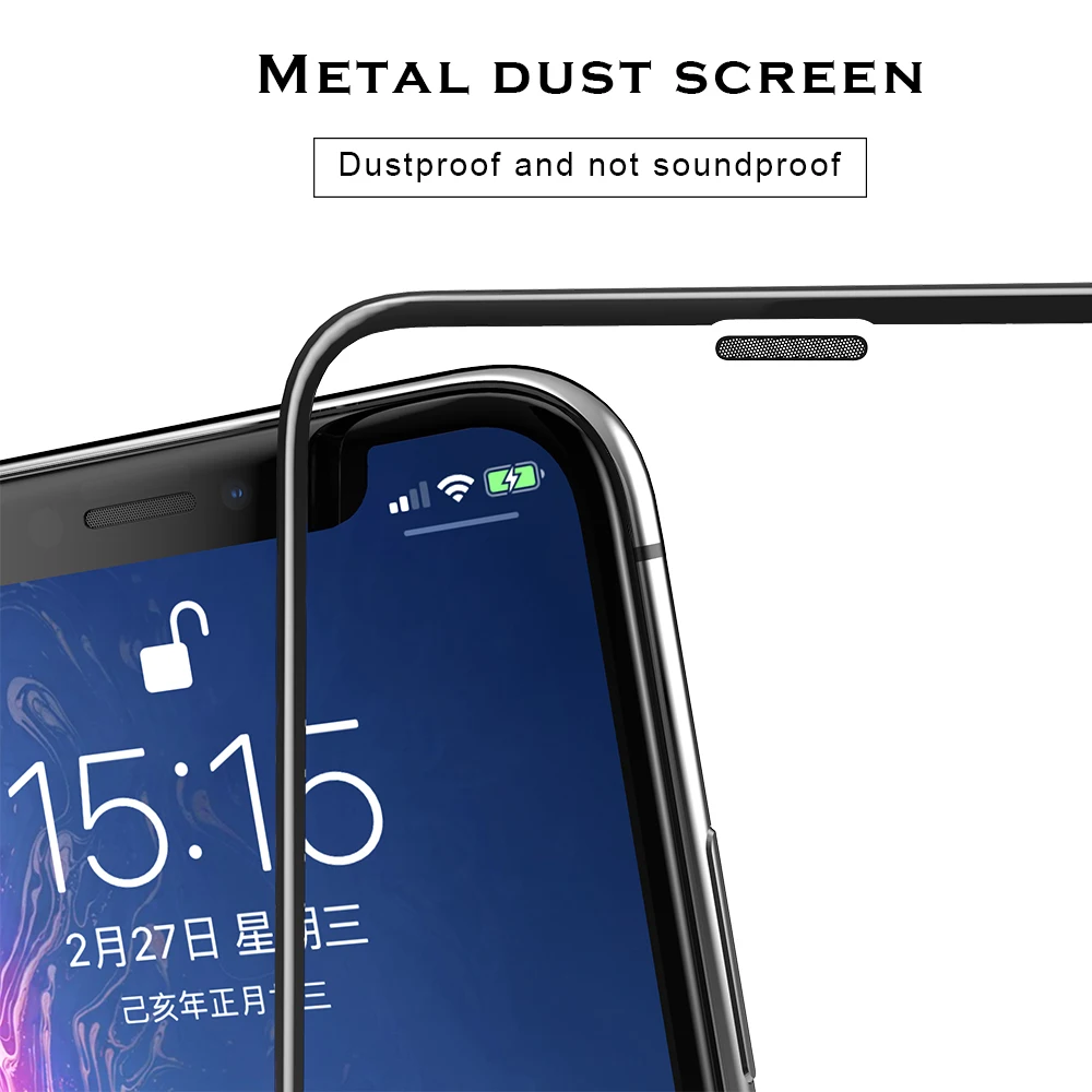 KEYSION С Пылезащитным фильтром 3D полное покрытие закаленное стекло пленка для iPhone XS