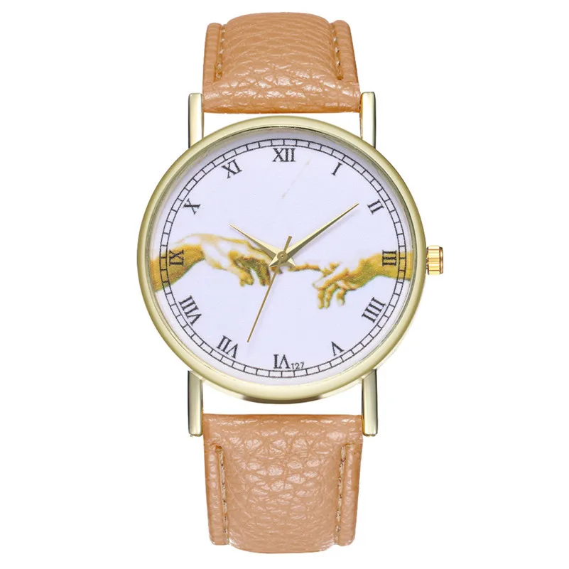 Женские кожаные часы винтажные с принтом в стиле ретро relogio reloj montre M23 новинка