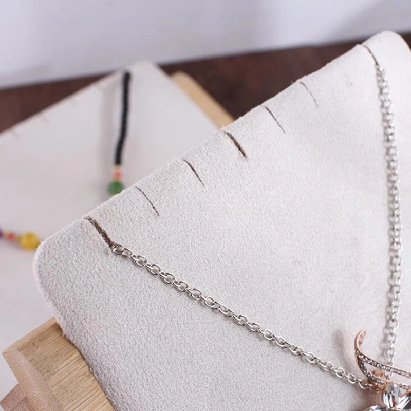 Necklace Chain Jewelry Display Stand Wedding Party Gift Pendant Holder with Microfiber Exhibitor Shop Counter | Украшения и