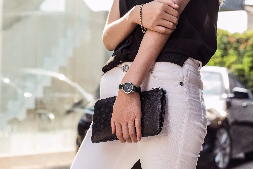 Kenneth Cole часы для пары для мужчин и женщин, кварцевые часы с черной кожаной пряжкой, водонепроницаемые часы с календарем для влюбленных, оригинальные часы KC10030839/36