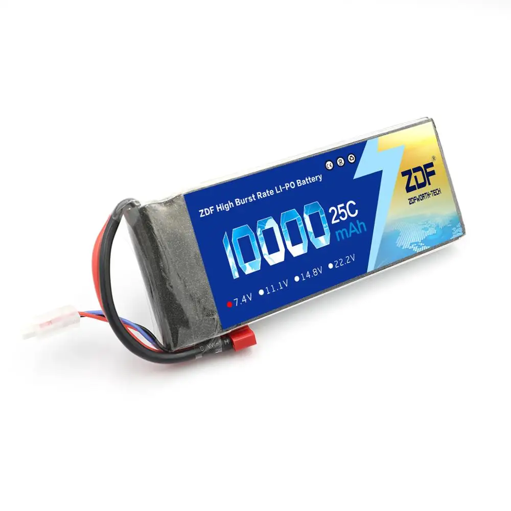 2019 ZDF Power Li-polymer Lipo Battery 2S 7.4V 10000mah 25C Max 50C For Helicopter RC Model Quadcopter Airplane Drone | Игрушки и хобби