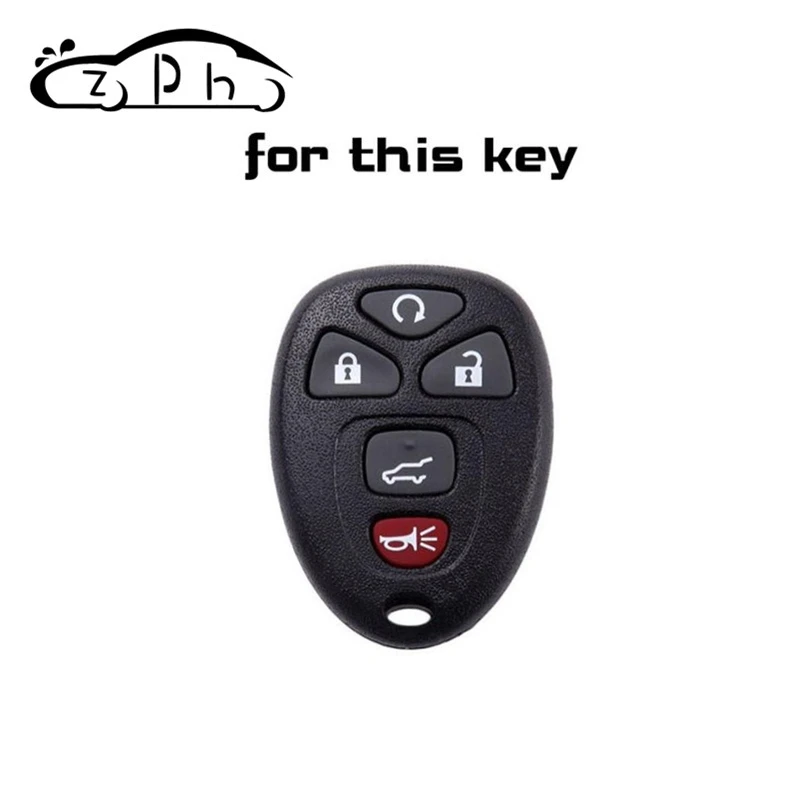 Силиконовый чехол для ключа автомобиля 5 кнопок GMC Buick Enclave LaCrosse Chevrolet Malibu Impala Suburban