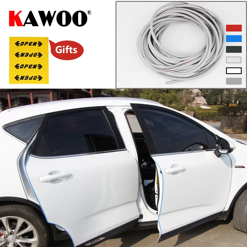 KAWOO Car Door Side Edge Scratch Crash Strip Protection Sticker Decal For Nissan Qashqai J10 J11 Murano Tiida X-Trail Pathfinder