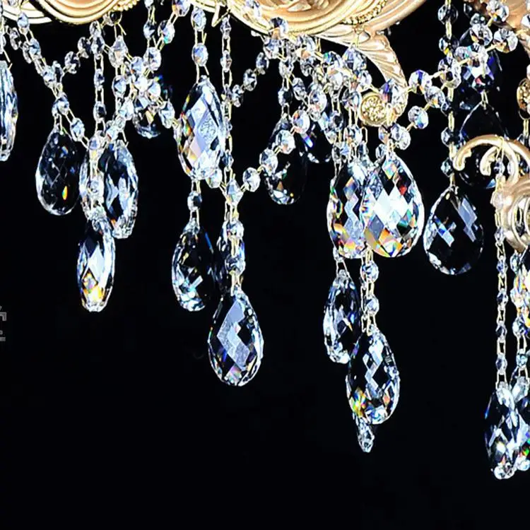 Hotel huge 24 Pcs Gold Chandelier Led candelabro church Chandeliers Long aluminum Hanging Lamp For Villa Banquet led lamparas | Лампы и