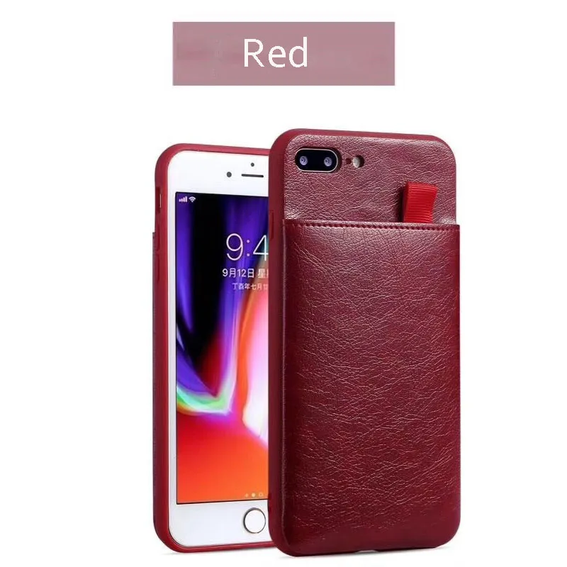 Red wine Кожаный чехол-бумажник Tikitaka для iPhone 11, XR, XS, Max, XS, 11Pro, силиконовая рамка, слот для карт, чехол для iPhone 6, 6 S, 8, 7 Plus - Цвет: Red wine
