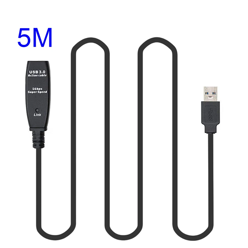 Активный ретранслятор USB 3,0 кабель-удлинитель встроенный IC чипсет кабель-удлинитель для мужчин и женщин высокоскоростной 5 Гбит/с 5 10 15 20 25 30 м