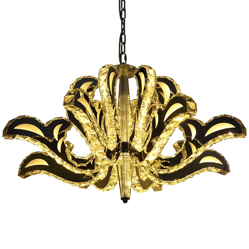 Современная хрустальная люстра с лебедем и озером художественная личность