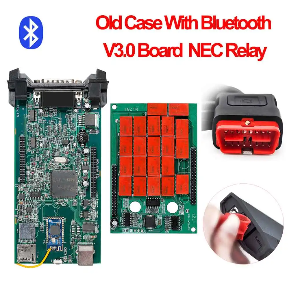 Old case cdp with BT 5 шт./лот CDP TCS CDP Pro OBD2 Bluetooth R3 keygen для автомобилей/грузовиков OBD2 диагностический инструмент obd2 сканер Код считыватель как MVD - Цвет: Old case cdp with BT