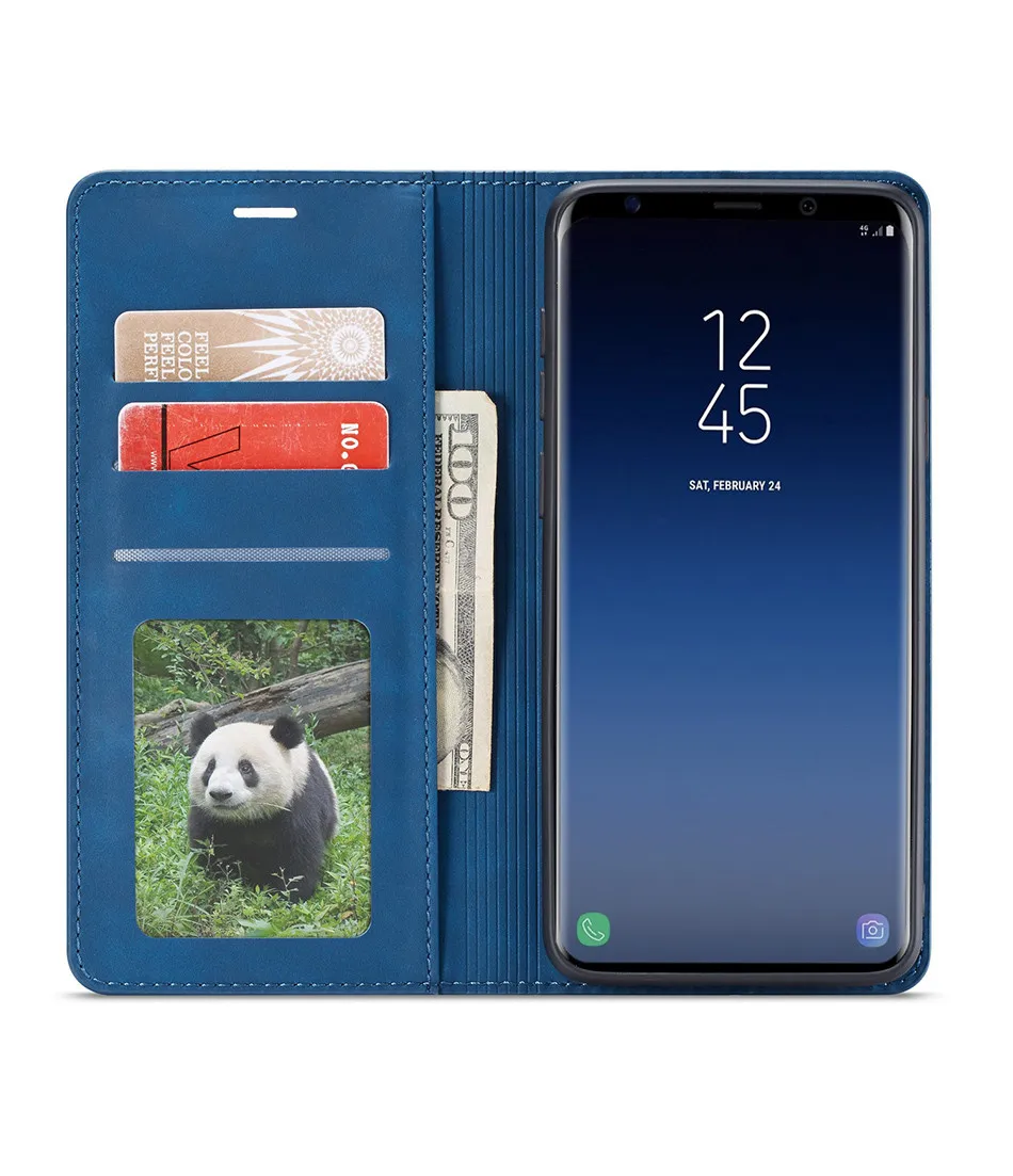 Чехол-книжка для samsung Galaxy S9 Plus, Магнитный чехол для телефона, чехол для samsung S9, кожаный чехол-бумажник для samsung S 9 Plus, чехол